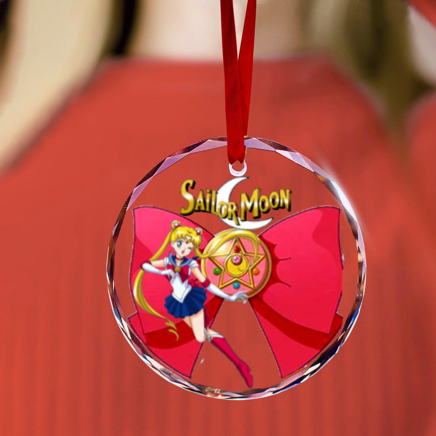 Sailor Moon Round Crystal Ornament - Sailor Moon