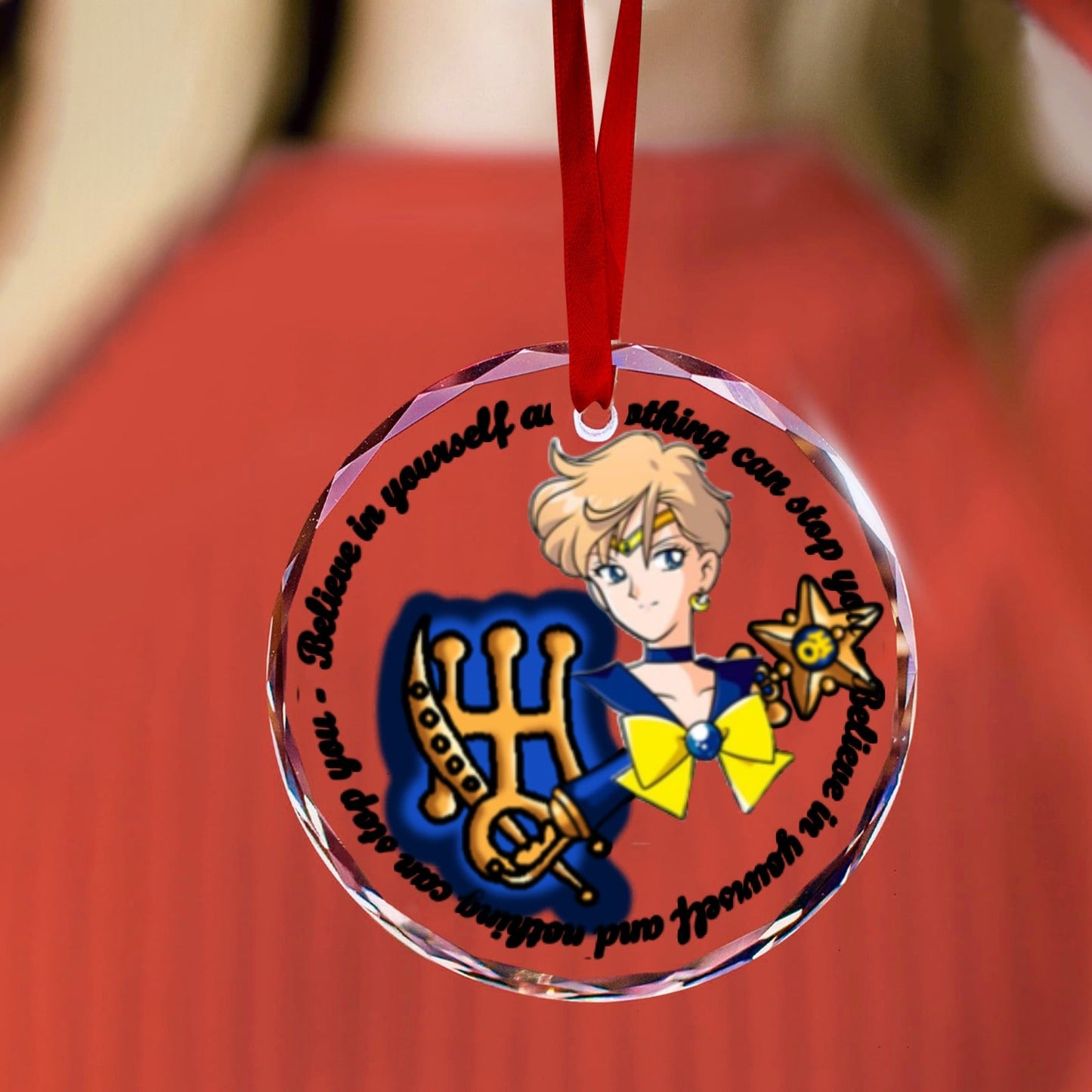 Sailor Moon Round Crystal Ornament -Sailor Uranus