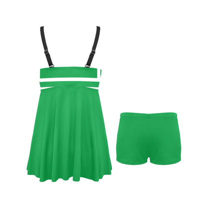 Sailor Jupiter Pleated Swim Dress and Swim Shorts