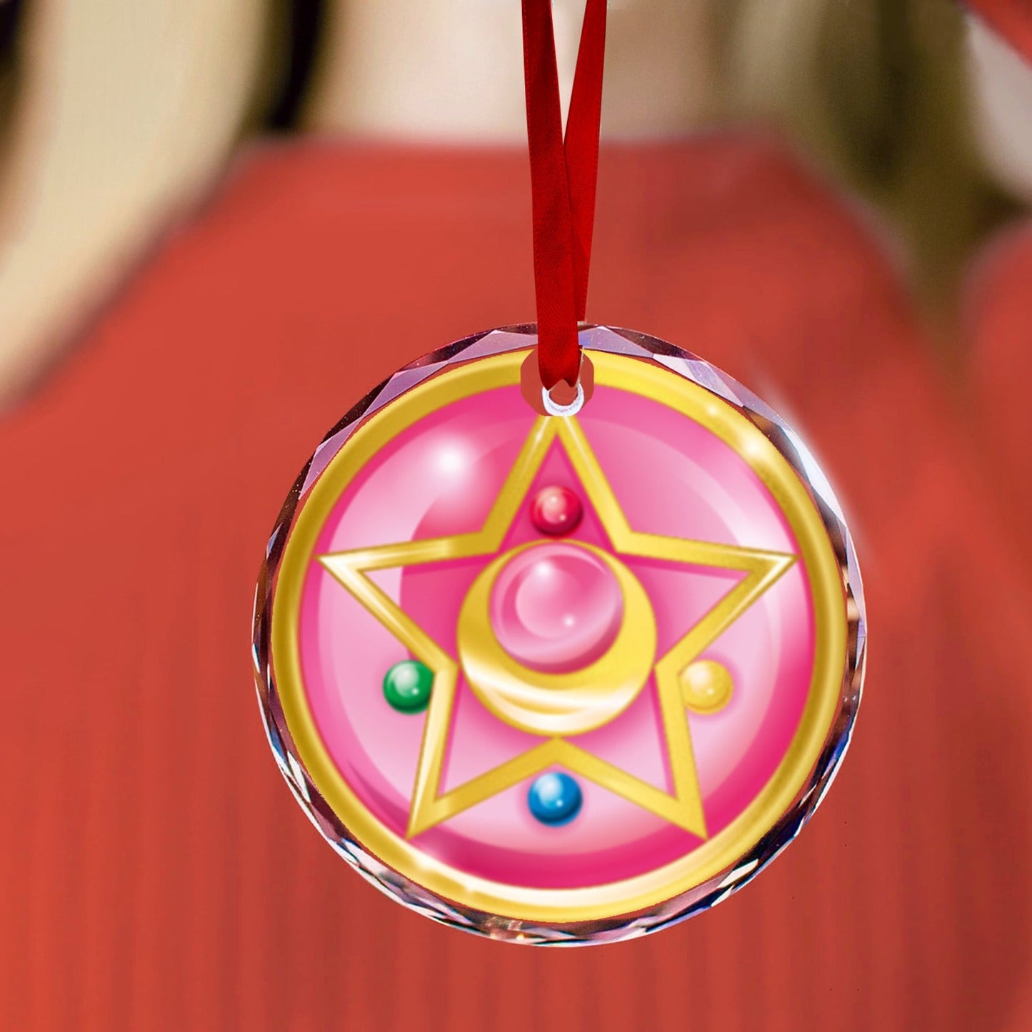 Sailor Moon Round Crystal Ornament - Brooch 1