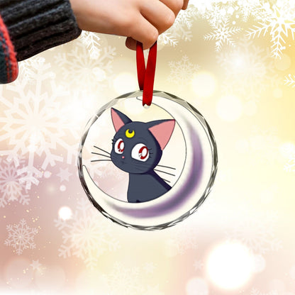 Sailor Moon Round Crystal Ornament - Luna