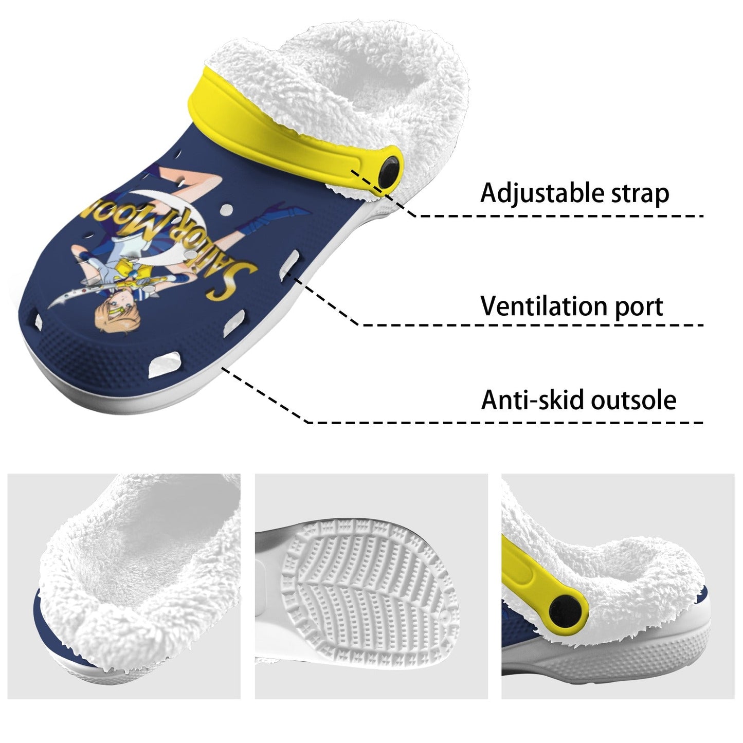 Sailor Uranus Fleece Lined Foam Clogs