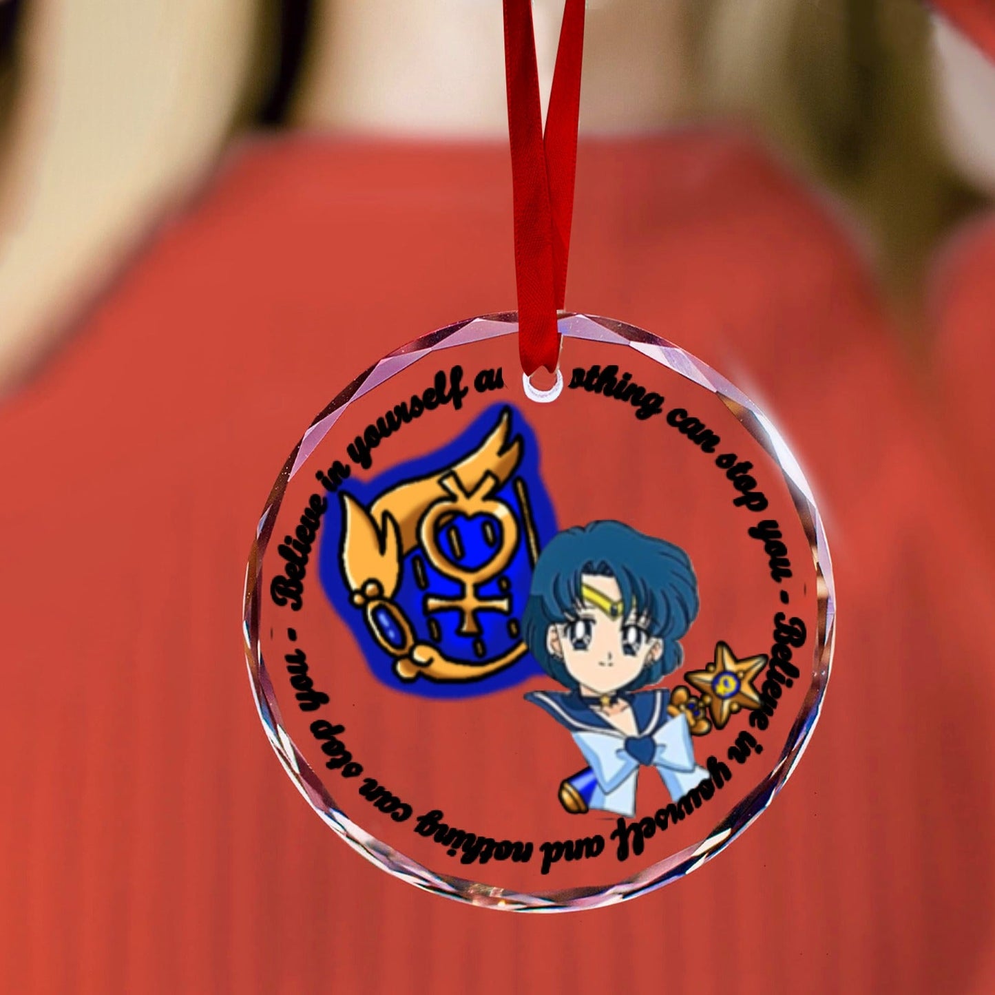 Sailor Moon Round Crystal Ornament -Sailor Mercury