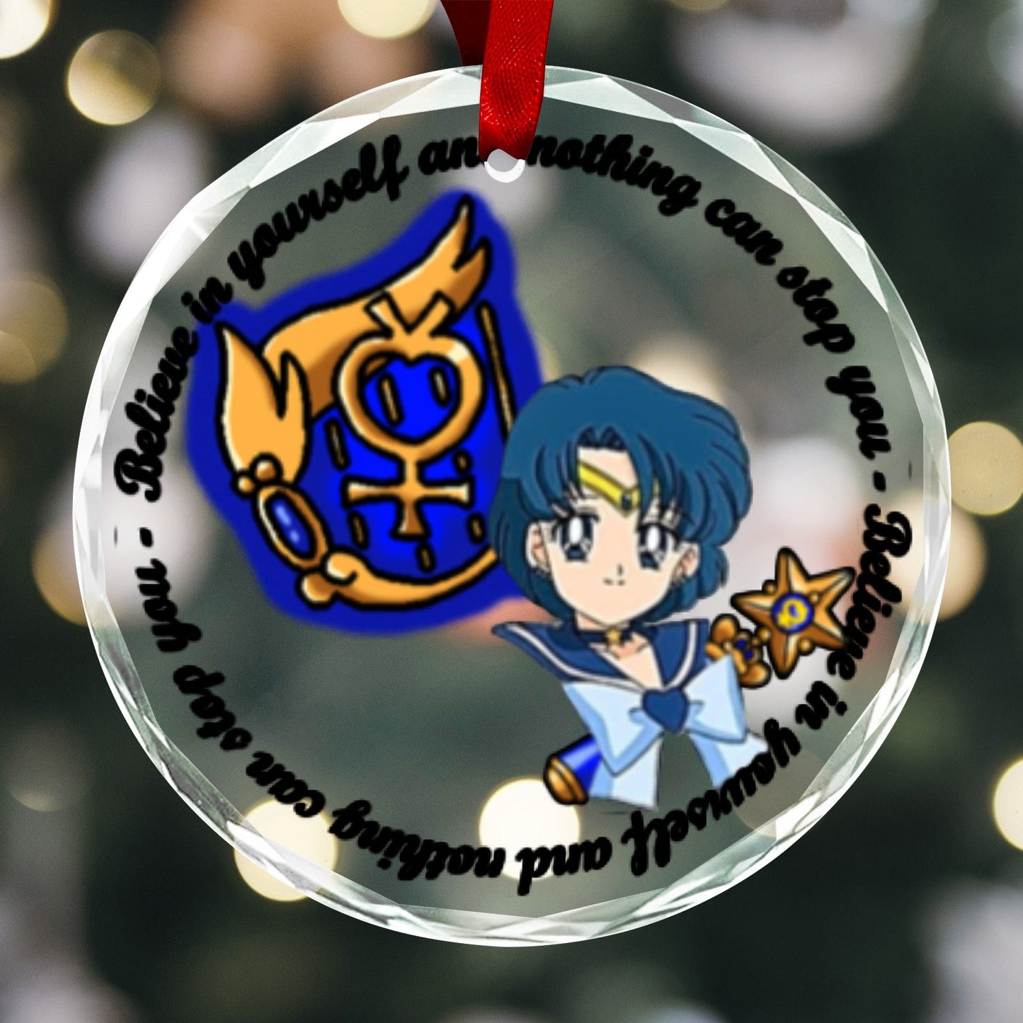 Sailor Moon Round Crystal Ornament -Sailor Mercury