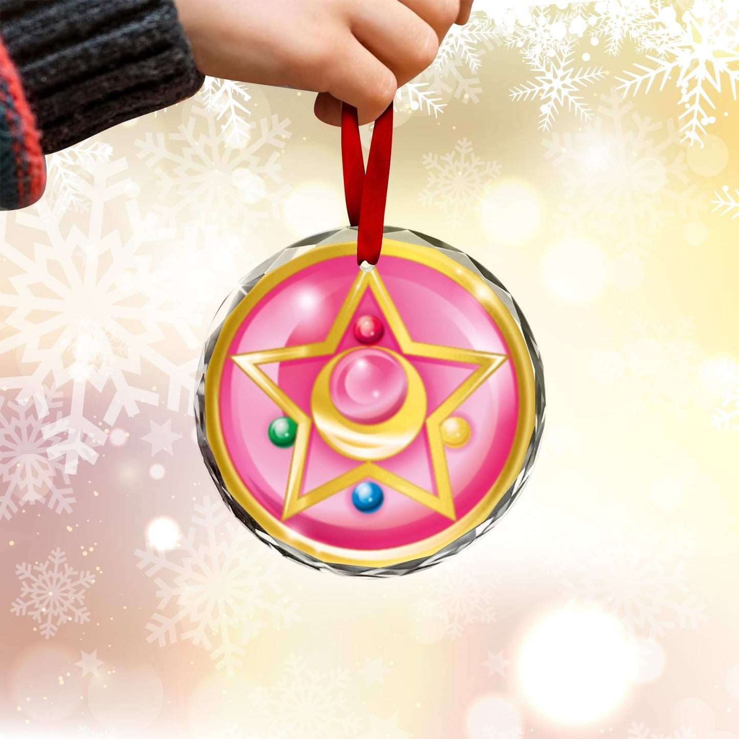 Sailor Moon Round Crystal Ornament - Brooch 1