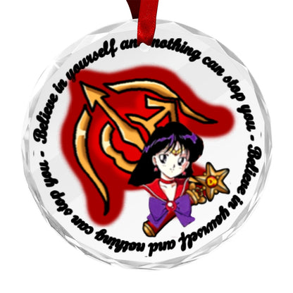 Sailor Moon Round Crystal Ornament - Sailor Mars