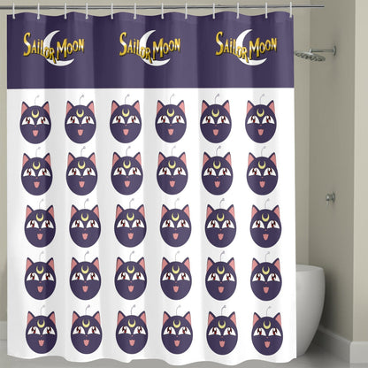 Cortina de ducha Sailor Moon Luna Cortina de ducha 72" x 72"