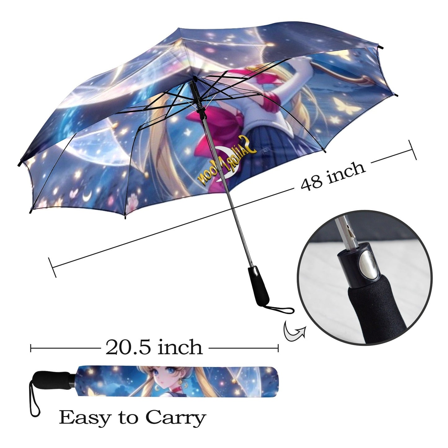 Sailor Moon Semi-Automatic Foldable Umbrella