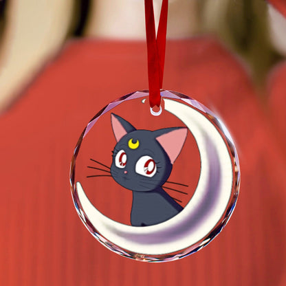 Sailor Moon Round Crystal Ornament - Luna