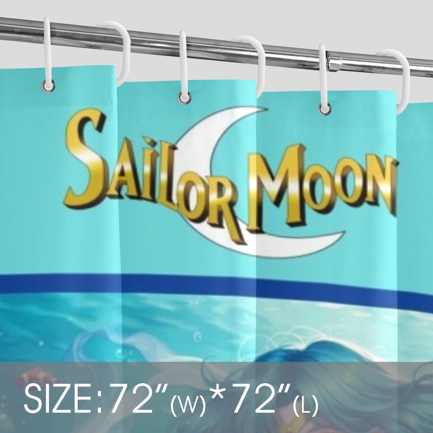 Sailor Mercury Shower Curtain Shower Curtain 72" x 72"