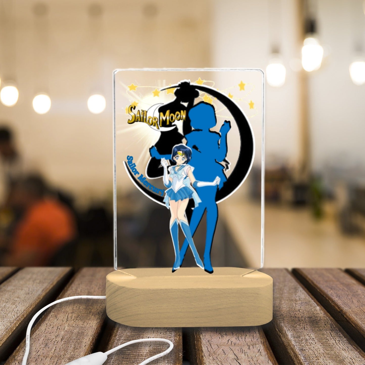 Sailor Mercury 7 Color Acrylic Nightlight 5" x 7.5"