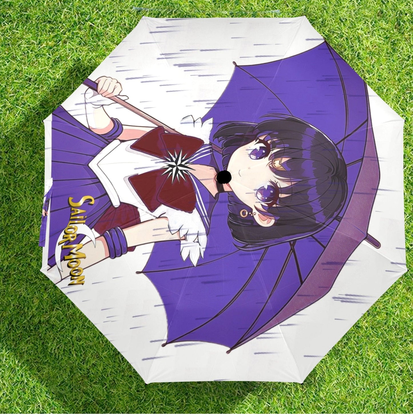 Sailor Saturn Semi-Automatic Foldable Umbrella