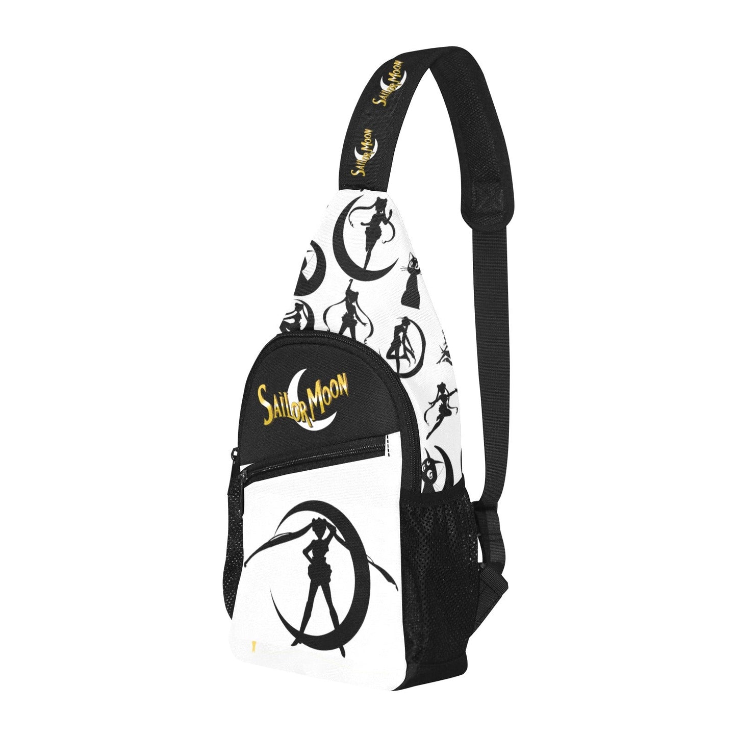 Bolso bandolera Sailor Moon negro/blanco