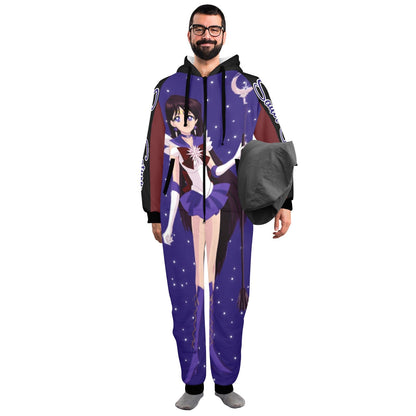 Sailor Saturn One-Piece Unisex Zip Up Hooded Pajamas