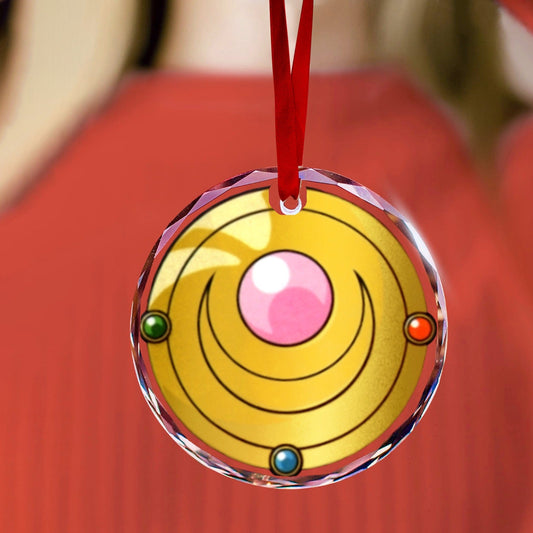 Sailor Moon Round Crystal Ornament - Brooch 2