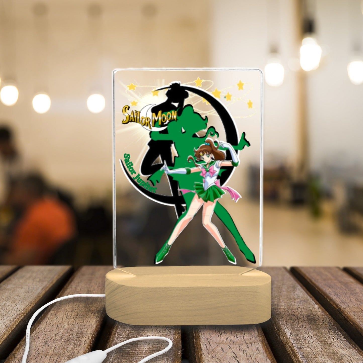 Sailor Jupiter 7 Color Acrylic Nightlight 5" x 7.5"