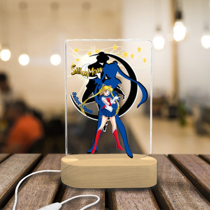 Sailor Moon 7 Color Acrylic Nightlight 5" x 7.5"