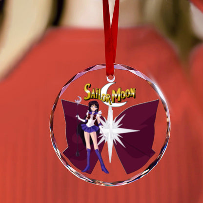 Sailor Moon Round Crystal Ornament - Sailor Saturn