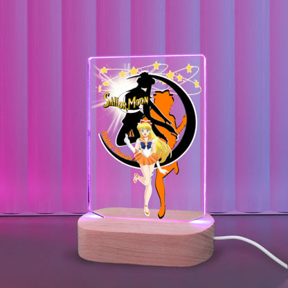 Sailor Venus Nightlight Acrylic Photo Print with Colorful Light Base 5"x7.5"